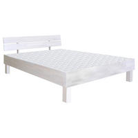 BETT 160/200 cm  in Weiss   - Weiss, Natur, Holz (160/200cm) - Carryhome