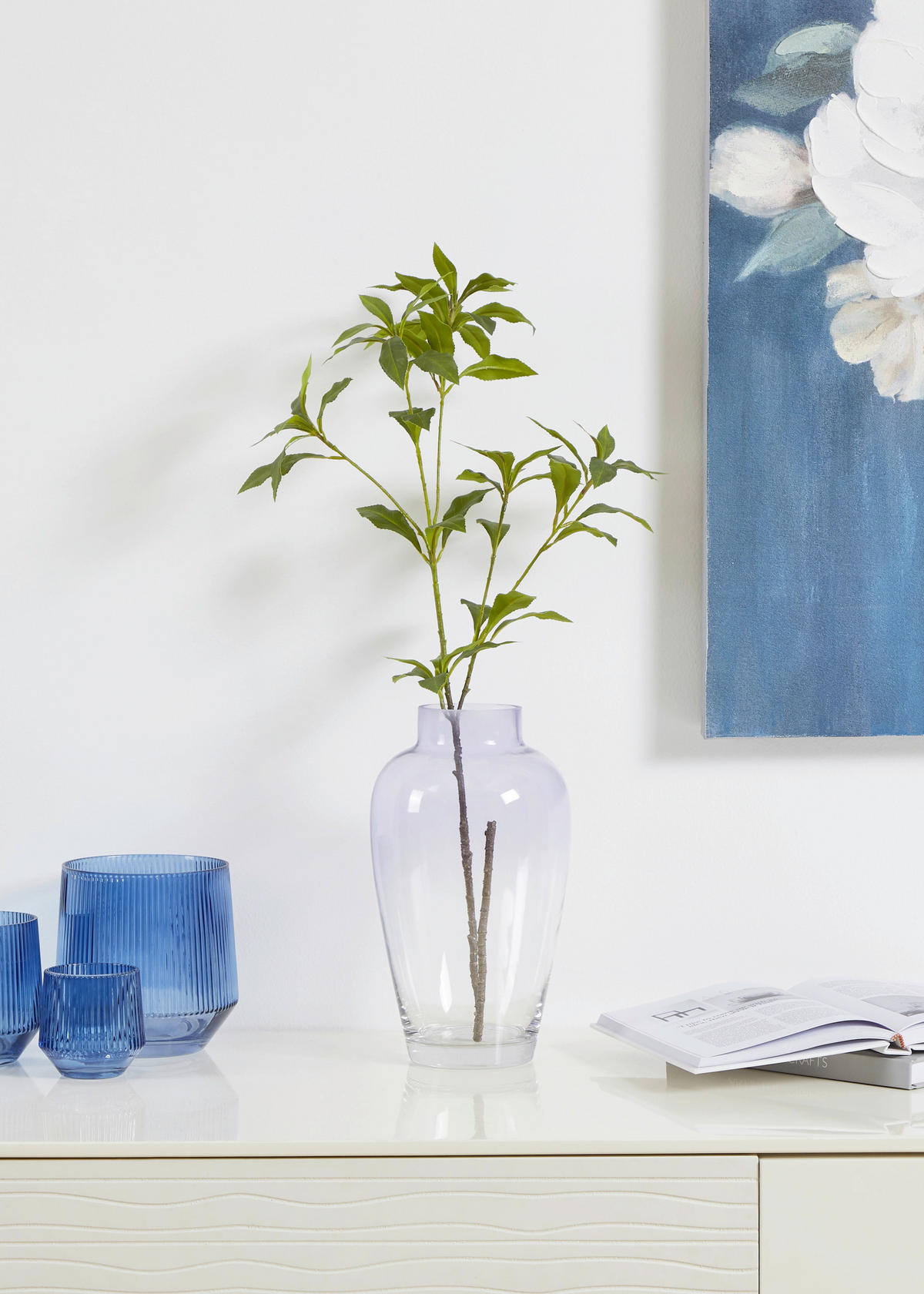 VASE  - Transparent/Lila, LIFESTYLE, Glas (15,5/27cm)