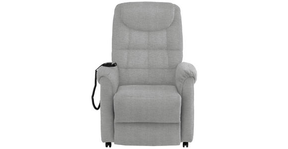 FERNSEHSESSEL in Mikrofaser Hellgrau  - Hellgrau/Schwarz, KONVENTIONELL, Kunststoff/Textil (83/113/92cm) - Xora