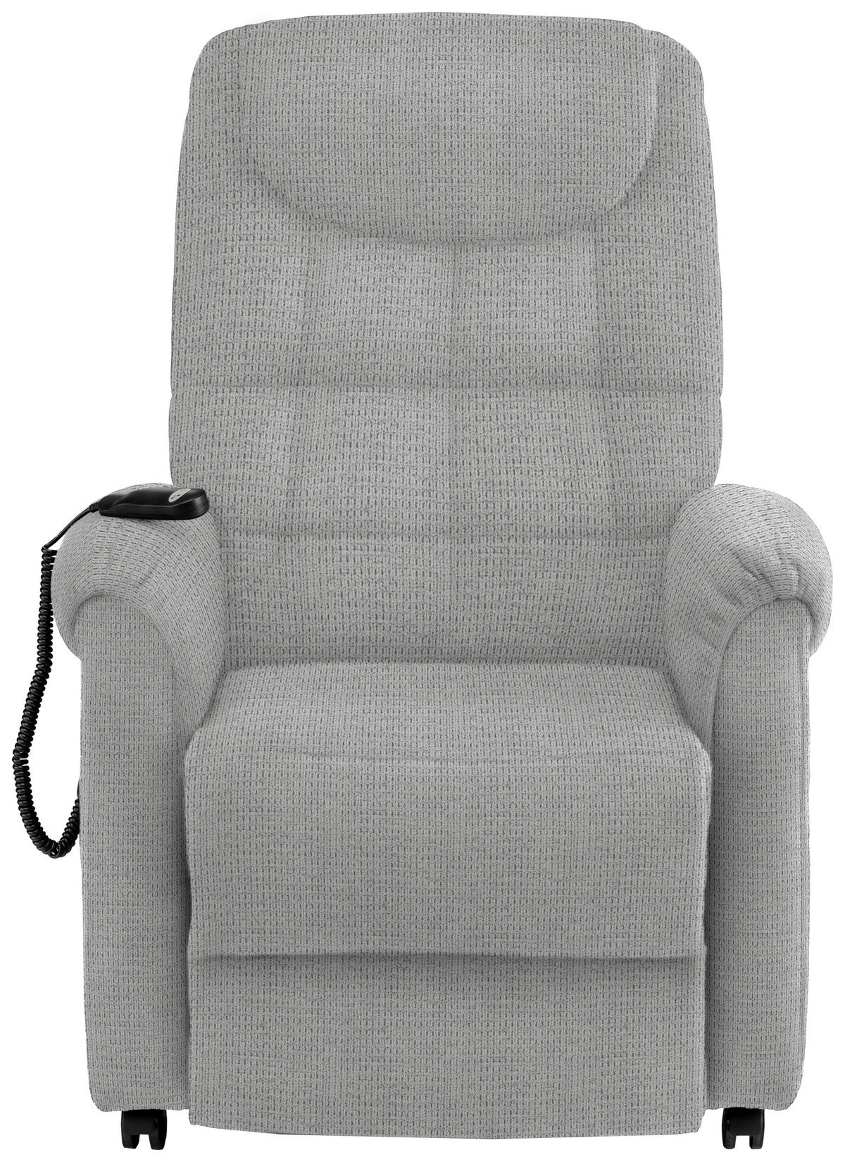 FERNSEHSESSEL in Mikrofaser Hellgrau  - Hellgrau/Schwarz, KONVENTIONELL, Kunststoff/Textil (83/113/92cm) - Xora