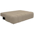 BOXSPRINGSOFA in Chenille Beige  - Beige/Schwarz, MODERN, Kunststoff/Textil (210/72/105cm) - Cantus