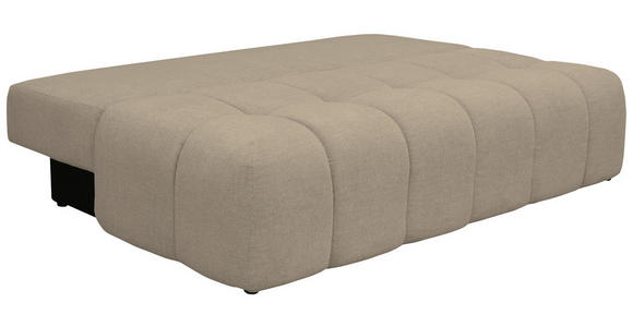 BOXSPRINGSOFA in Chenille Beige  - Beige/Schwarz, MODERN, Kunststoff/Textil (210/72/105cm) - Cantus