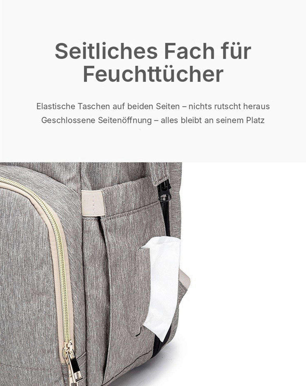 WICKELRUCKSACK Stella Bag Basic  - Grau, Basics, Textil (30/40/21cm)