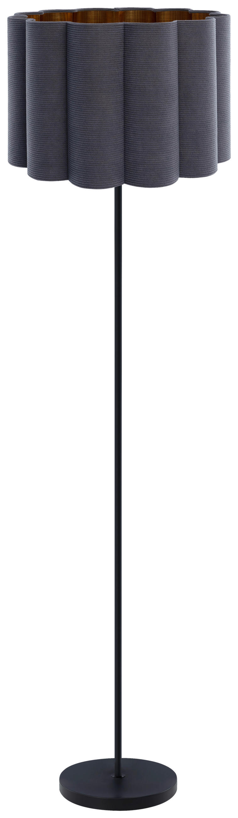 STEHLEUCHTE 40/150 cm    - Schwarz/Grau, Trend, Kunststoff/Textil (40/150cm) - Novel