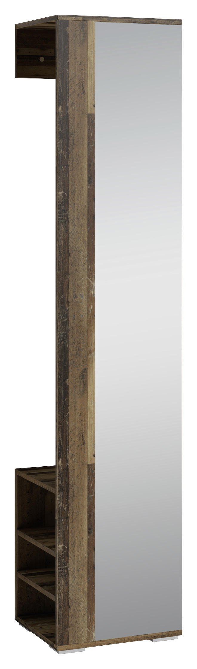 GARDEROBENSCHRANK 40/184/35 cm  - Alteiche, MODERN, Glas/Holzwerkstoff (40/184/35cm) - MID.YOU