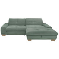 ECKSOFA Olivgrün Cord  - Eichefarben/Olivgrün, Design, Holz/Textil (276/198cm) - SetOne by Musterring