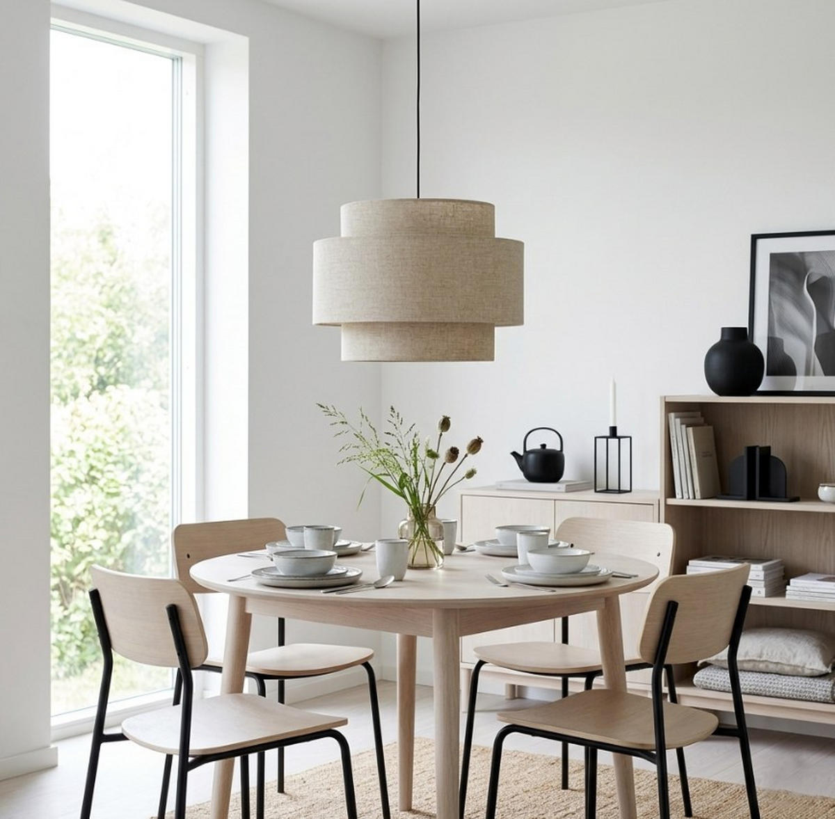 HÄNGLAMPA 55/40 cm  - beige, Klassisk, textil (55/40cm) - Cottex