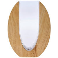 VASE 28,00 cm  - Transparent/Braun, Basics, Glas/Holz (20,50/28,00/7,00cm) - Leonardo