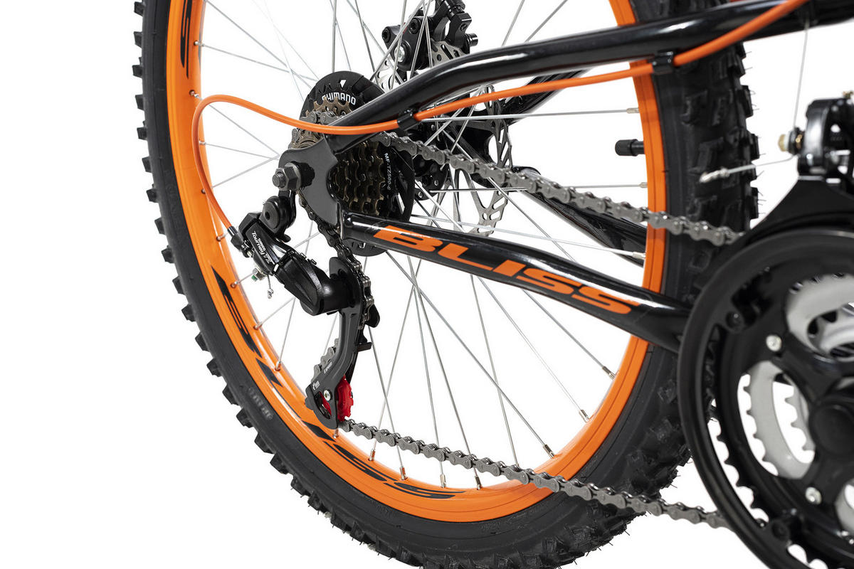 KINDER-MTB 24'' ZOLL BLISS 24 Zoll  - Schwarz/Orange, Basics, Metall (180/70/80cm) - Atrigo