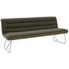 SITZBANK in Metall, Textil Grün, Edelstahlfarben  - Edelstahlfarben/Grün, Design, Textil/Metall (218/89/68cm) - Dieter Knoll