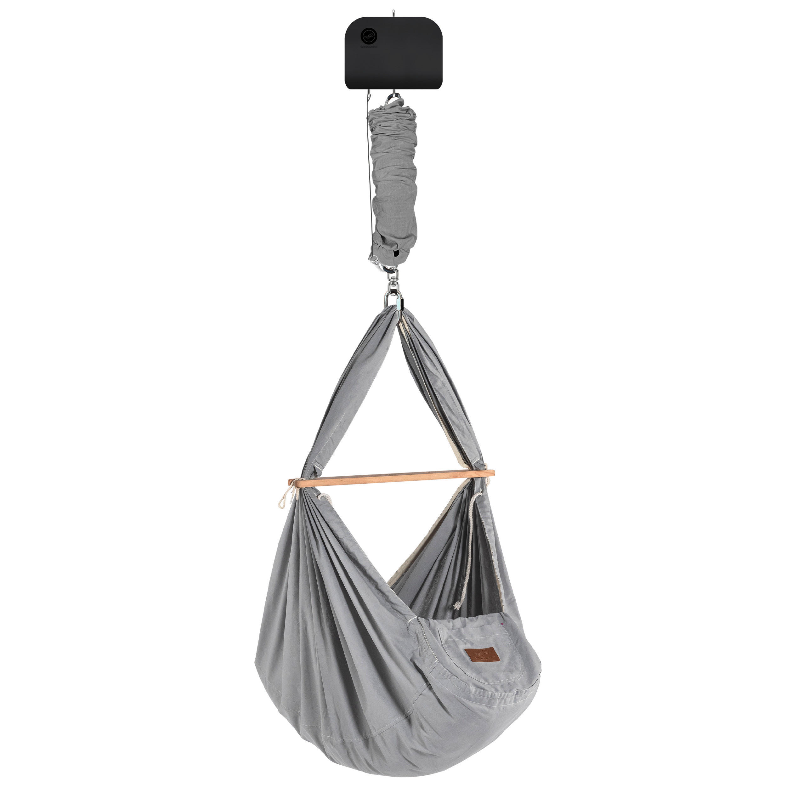 FEDERWIEGE  137/30/165 cm  - Grau, Basics, Textil (137/30/165cm) - SCHMUSEWOLKE