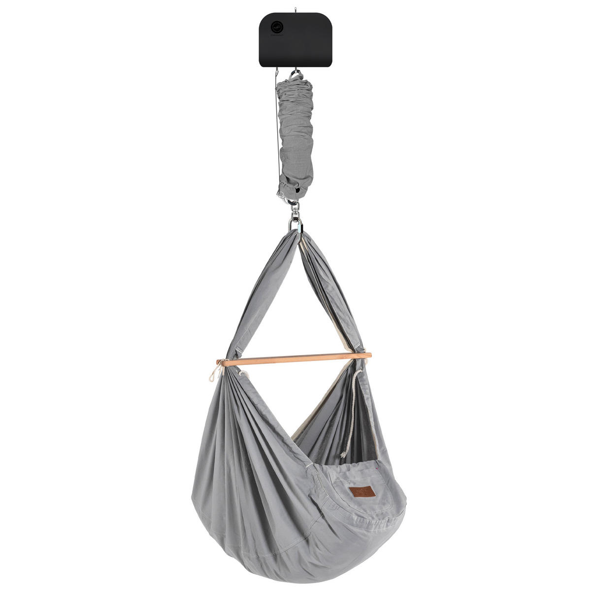 VISEČA MREŽA ZA DOJENČKE     137/30/165 cm     siva  - siva, Basics, tekstil (137/30/165cm) - SCHMUSEWOLKE