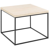 COUCHTISCH 60/60/45 cm quadratisch Beige  - Beige/Schwarz, Design, Holzwerkstoff/Metall (60/60/45cm) - Livetastic