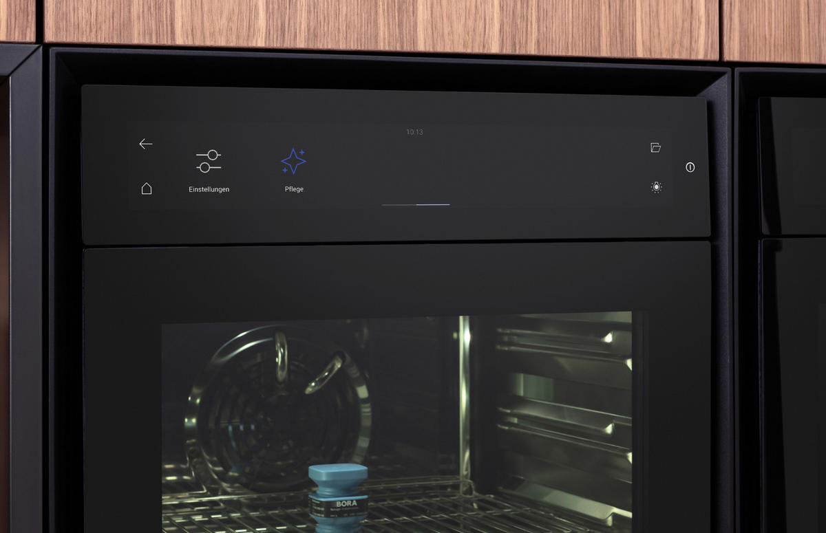 DAMPFBACKOFEN XBO  - Schwarz, MODERN, Glas/Metall (59,5/59,5/58cm) - Bora