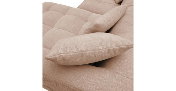 ECKSOFA Rosa Flachgewebe - Schwarz/Rosa, KONVENTIONELL, Kunststoff/Textil (280/170cm) - Carryhome