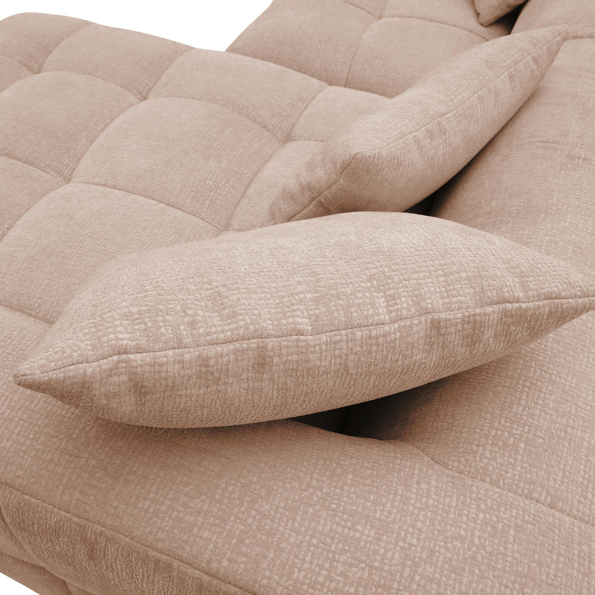 ECKSOFA in Flachgewebe Rosa  - Schwarz/Rosa, Konventionell, Kunststoff/Textil (280/170cm) - Carryhome