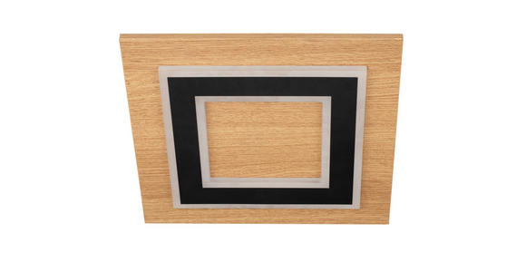 LED-DECKENLEUCHTE - Schwarz/Naturfarben, Natur, Holzwerkstoff/Metall (32/32cm) - Novel