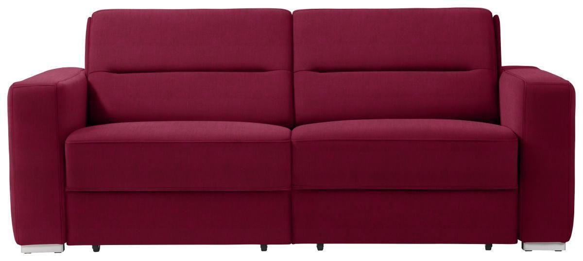 SCHLAFSOFA in Bordeaux  - Bordeaux, KONVENTIONELL, Textil/Metall (202/86/92cm) - Sedda