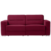 SCHLAFSOFA in Bordeaux  - Bordeaux, KONVENTIONELL, Textil/Metall (202/86/92cm) - Sedda