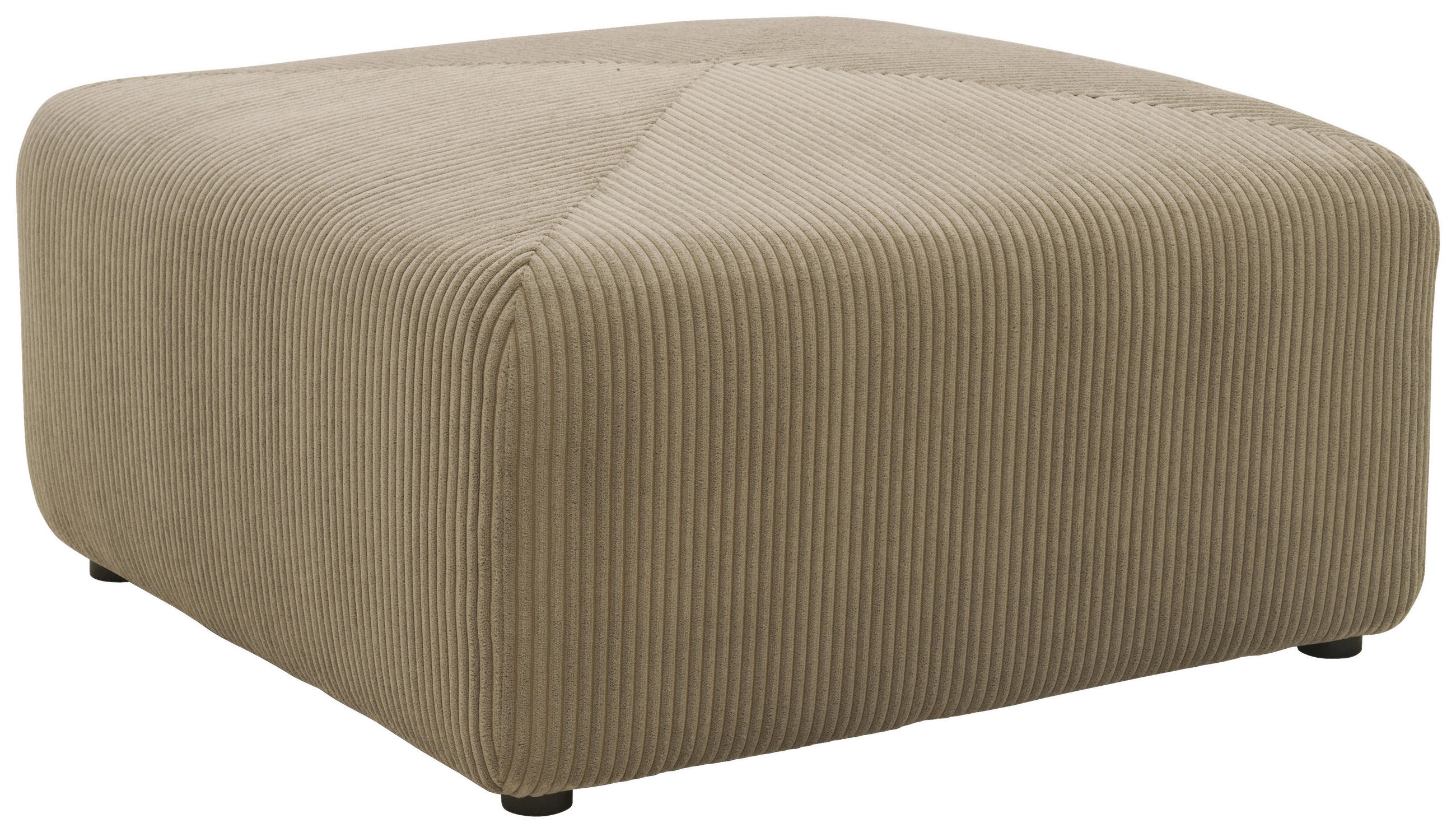 HOCKER in Textil Schlammfarben  - Schlammfarben/Schwarz, Design, Kunststoff/Textil (85/42/85cm) - MID.YOU
