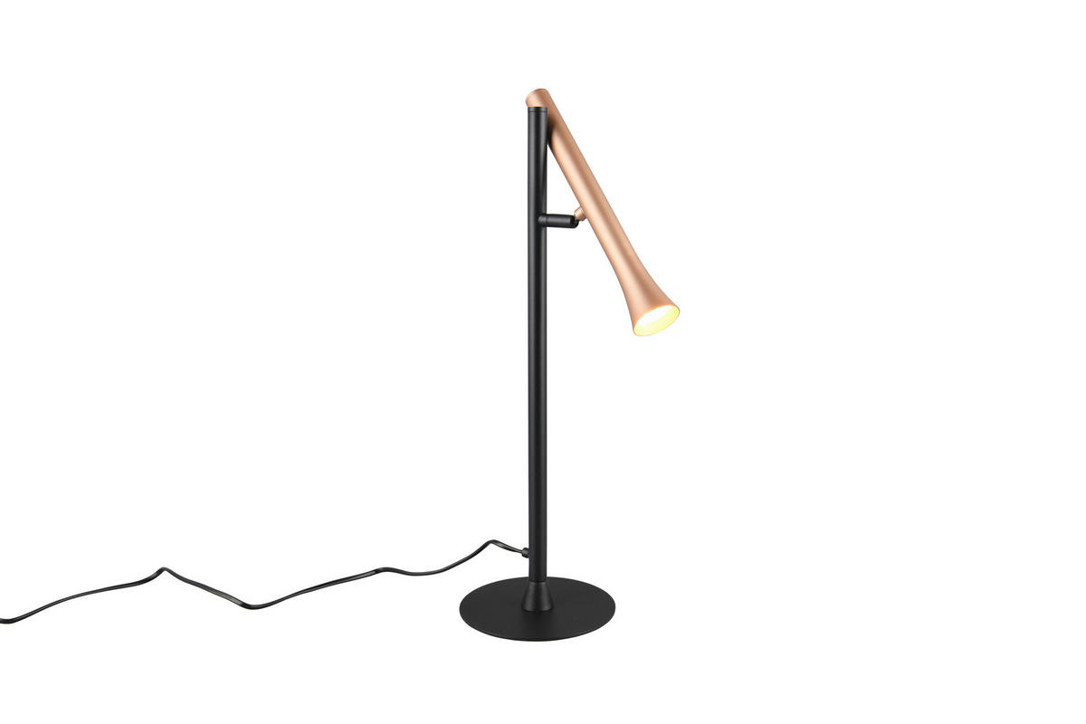 LED-TISCHLEUCHTE - Schwarz/Braun, Design, Metall (16/53cm) - Trio Leuchten