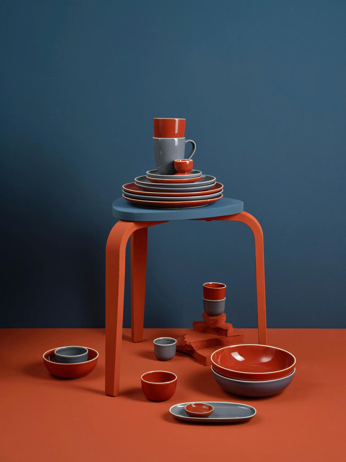 TELLER semana 26,5 cm  - Blaugrau, Basics, Keramik (26,5cm) - ASA