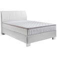 BOXSPRINGBETT 140/200 cm  in Weiß  - Chromfarben/Weiß, KONVENTIONELL, Kunststoff/Textil (140/200cm) - Hom`in