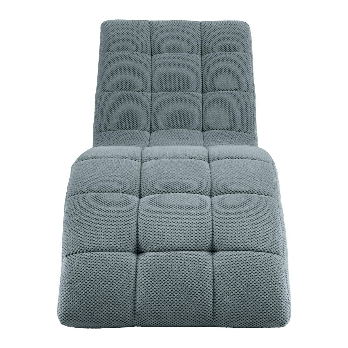 LIGGFÅTÖLJ i vävt tyg blågrå  - blågrå/svart, Modern, textil/plast (68/80/167cm) - MID.YOU