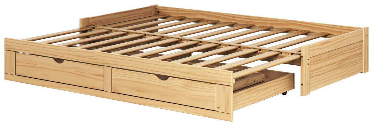 AUSZIEHBETT 90/200 cm  in Naturfarben  - Naturfarben, MODERN, Holz/Holzwerkstoff (90/200cm) - MID.YOU