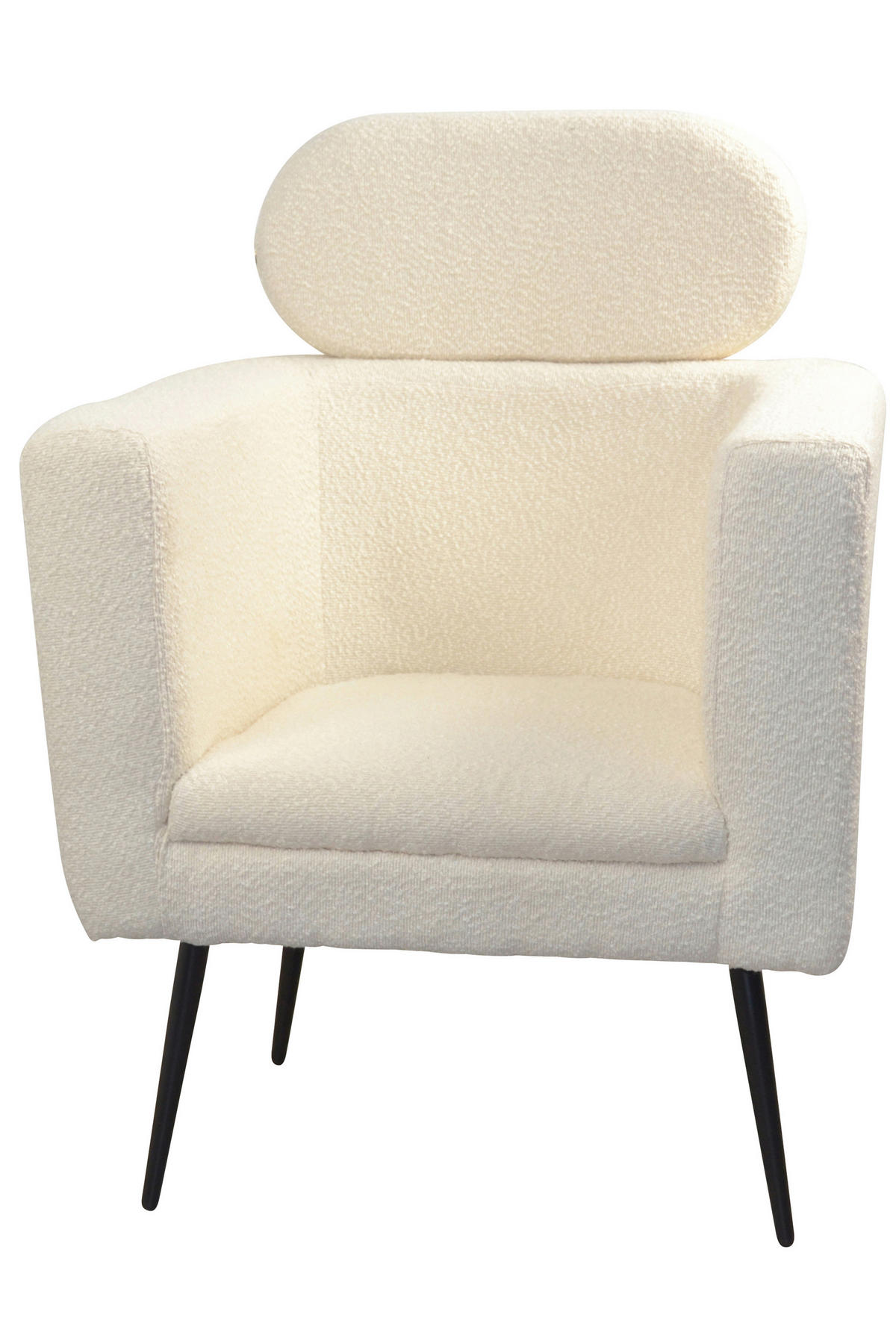 SESSEL Teddystoff Weiß    - Schwarz/Weiß, Design, Textil/Metall (67/72/95-103cm) - MID.YOU