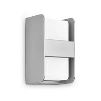 LED KÜLTÉRI LÁMPA - ezüstszínű, Basics, műanyag/fém (21,5/12/11,5cm)