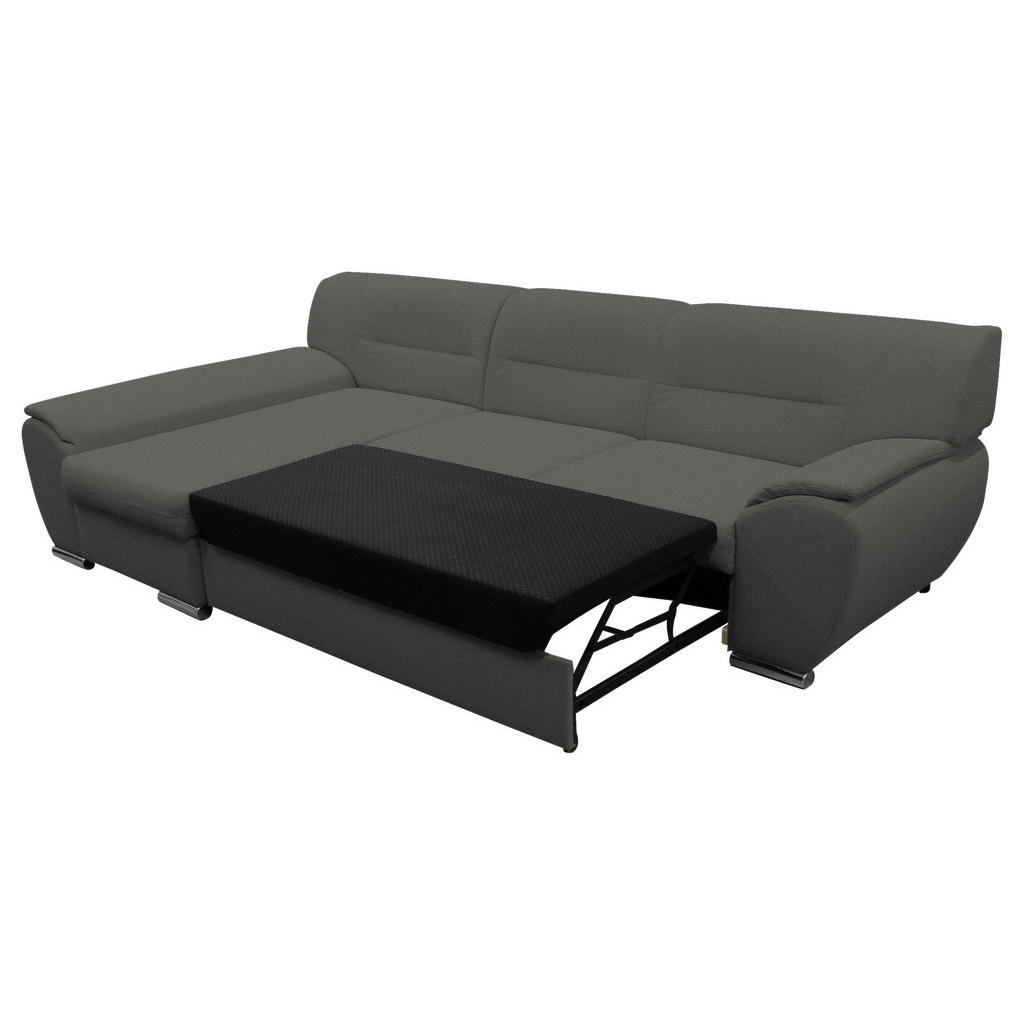 Thumbnail - Mid.you Ecksofa, Grau, Textil, 3-Sitzer, Ottomane links, L-Form, 281x167 cm, Made in EU, Stoffauswahl, seitenverkehrt er...