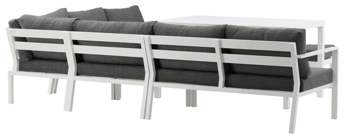 LOUNGESET  - vit/grå, Klassisk, metall/textil - Gardenson