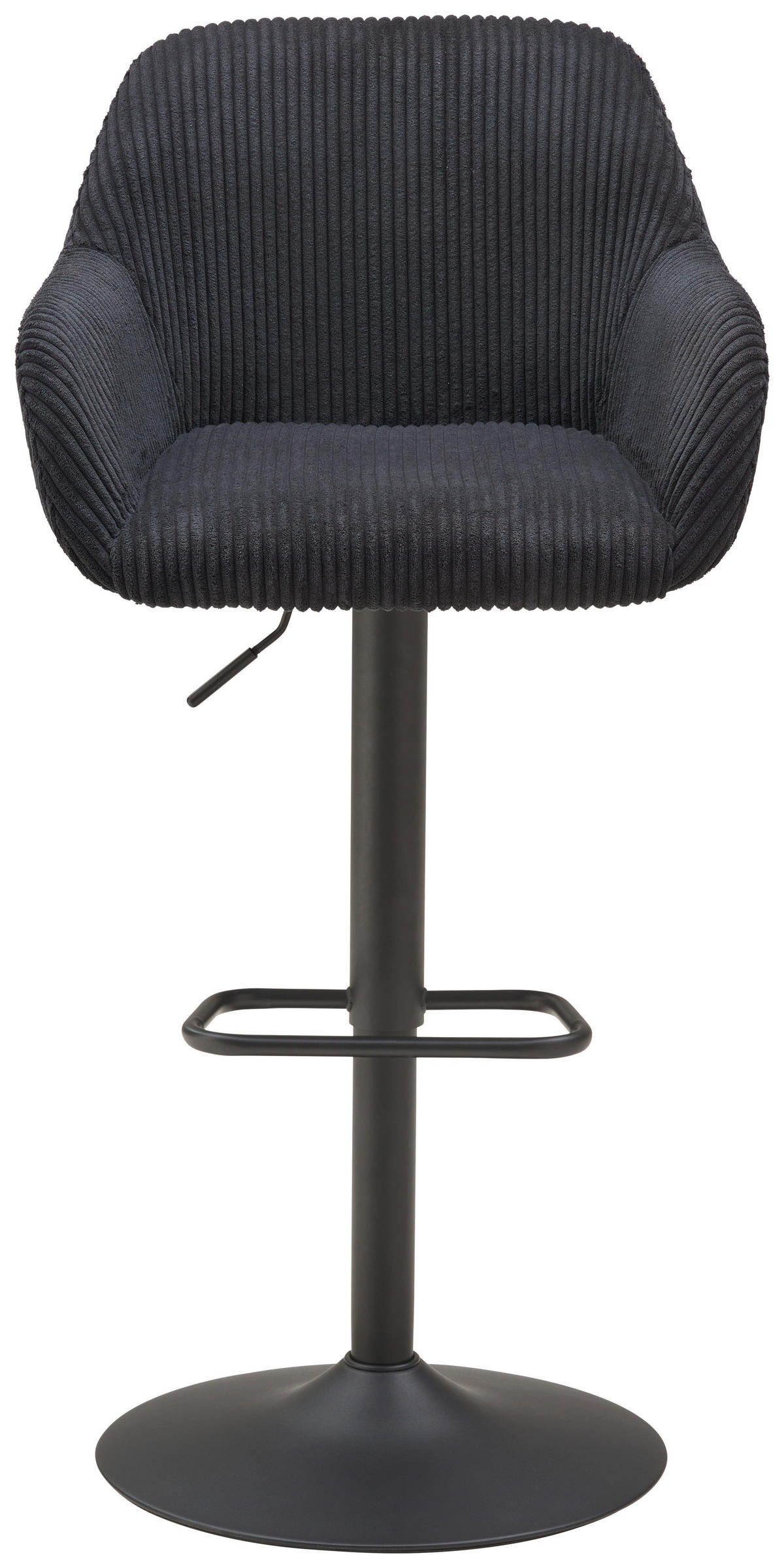 BARHOCKER in Metall, Textil Schwarz  - Schwarz, LIFESTYLE, Textil/Metall (44/95-117/55cm) - Livetastic