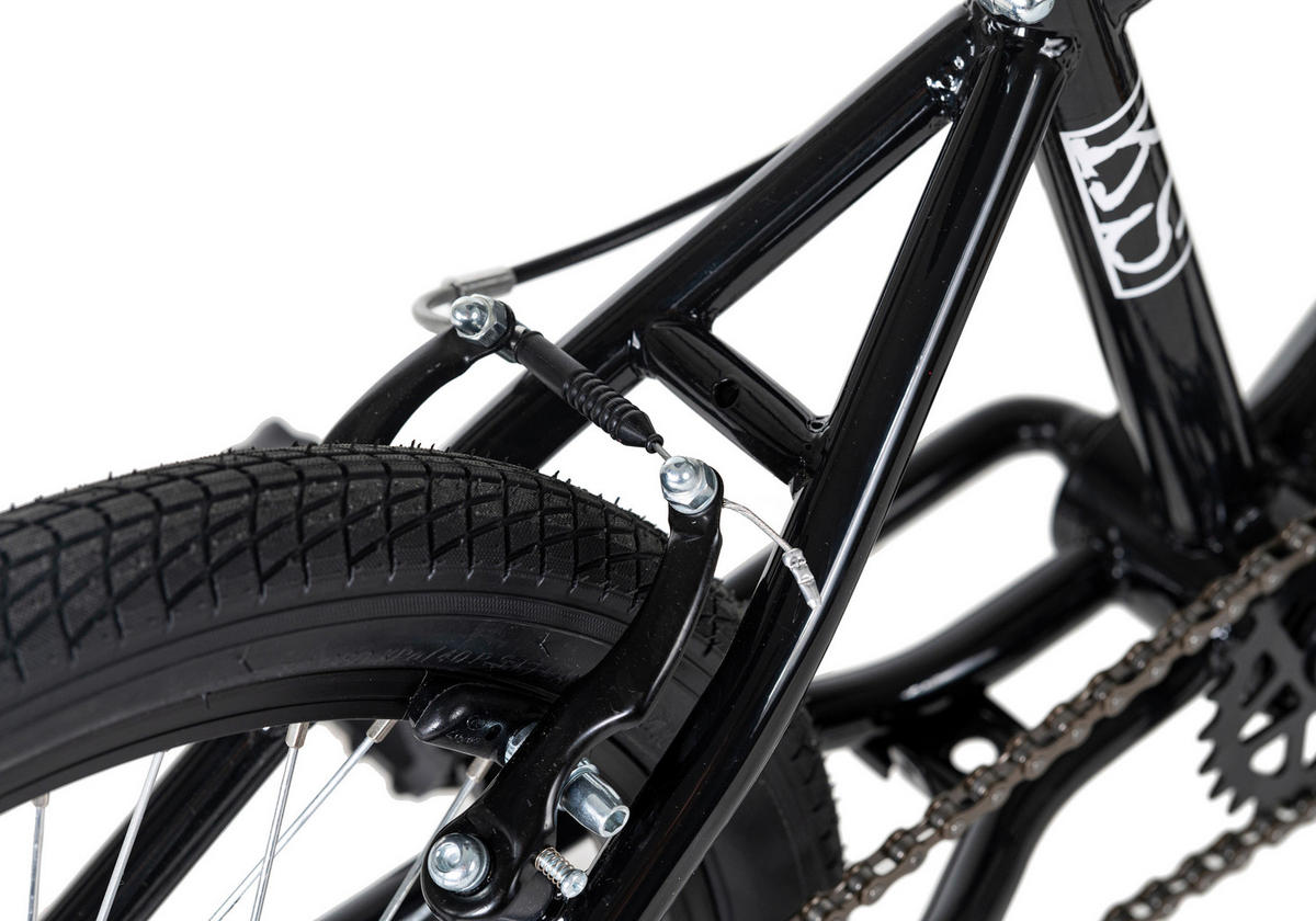 BMX 20 Zoll FREESTYLE 519B  - Schwarz, Basics, Metall (70/100/70cm) - Atrigo