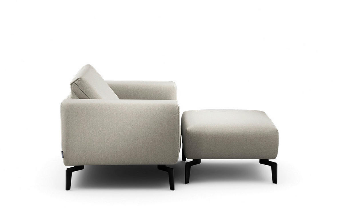 SESSELSET Chenille    - Schwarz/Naturfarben, Design, Textil/Metall (110/85/86-94cm) - SENSOO