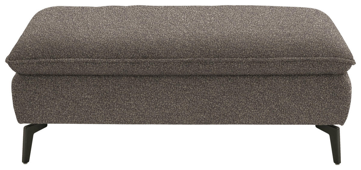 HOCKER in Textil Braun  - Schwarz/Braun, Design, Textil/Metall (130/46/65cm) - Valdera