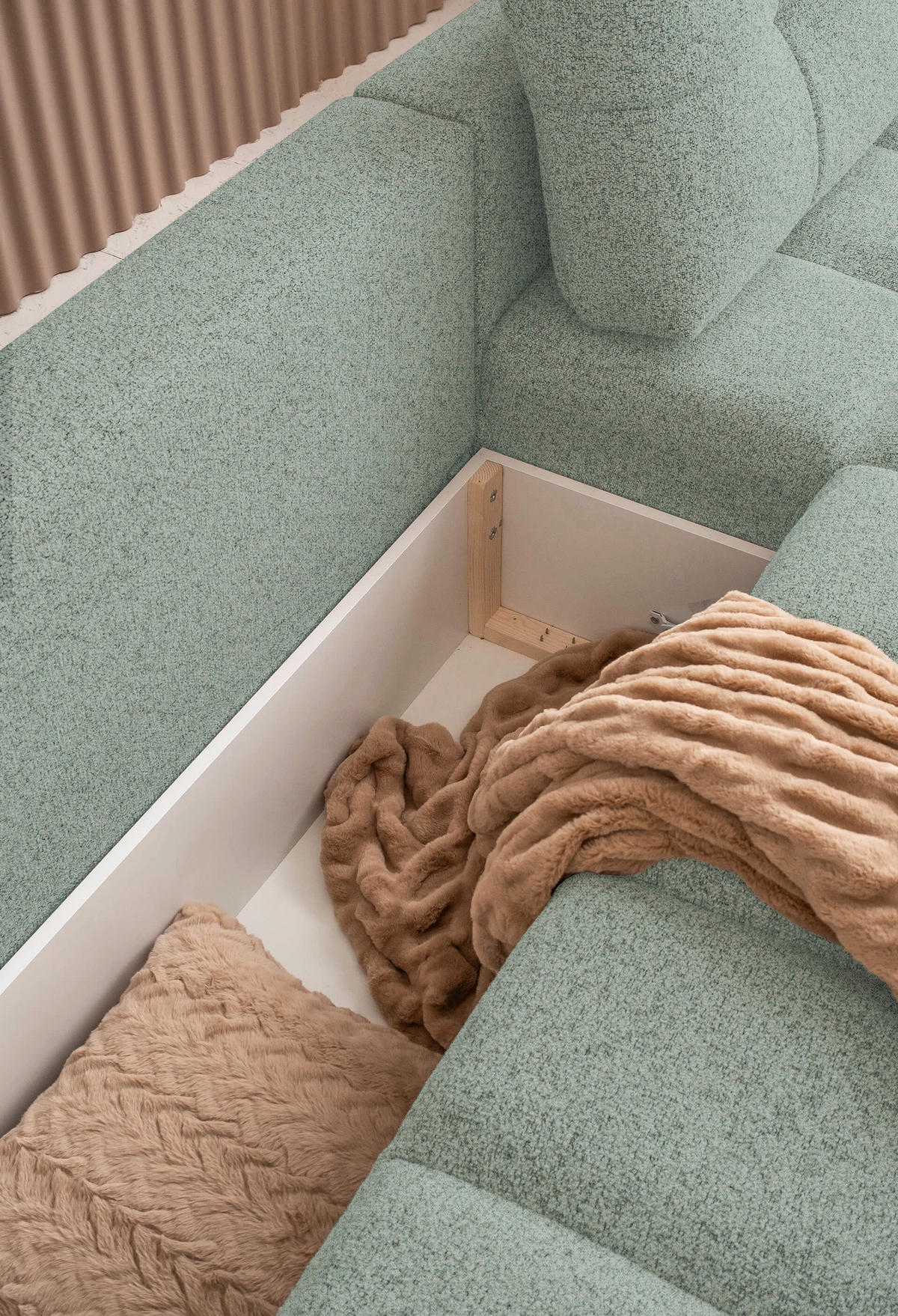 ECKSOFA  in Türkis  268/184 cm  - Türkis/Schwarz, Design, Kunststoff/Textil (268/184cm) - MID.YOU