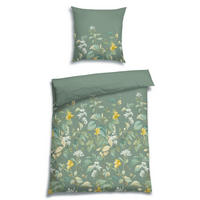 BETTWÄSCHE 2-teilig Satin 135/200 cm  - Dunkelgrün, Basics, Textil (135/200cm) - Florella
