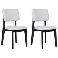 STUHL-SET 2 Stück  in Webstoff Holz, Textil  - Beige/Schwarz, MODERN, Holz/Textil (48/87/54cm) - MID.YOU