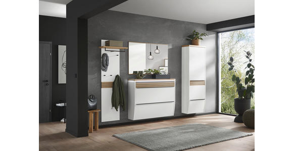 SCHUHKIPPER  in 121/96/31 cm  - Eichefarben/Anthrazit, Design, Holzwerkstoff/Metall (121/96/31cm) - Dieter Knoll