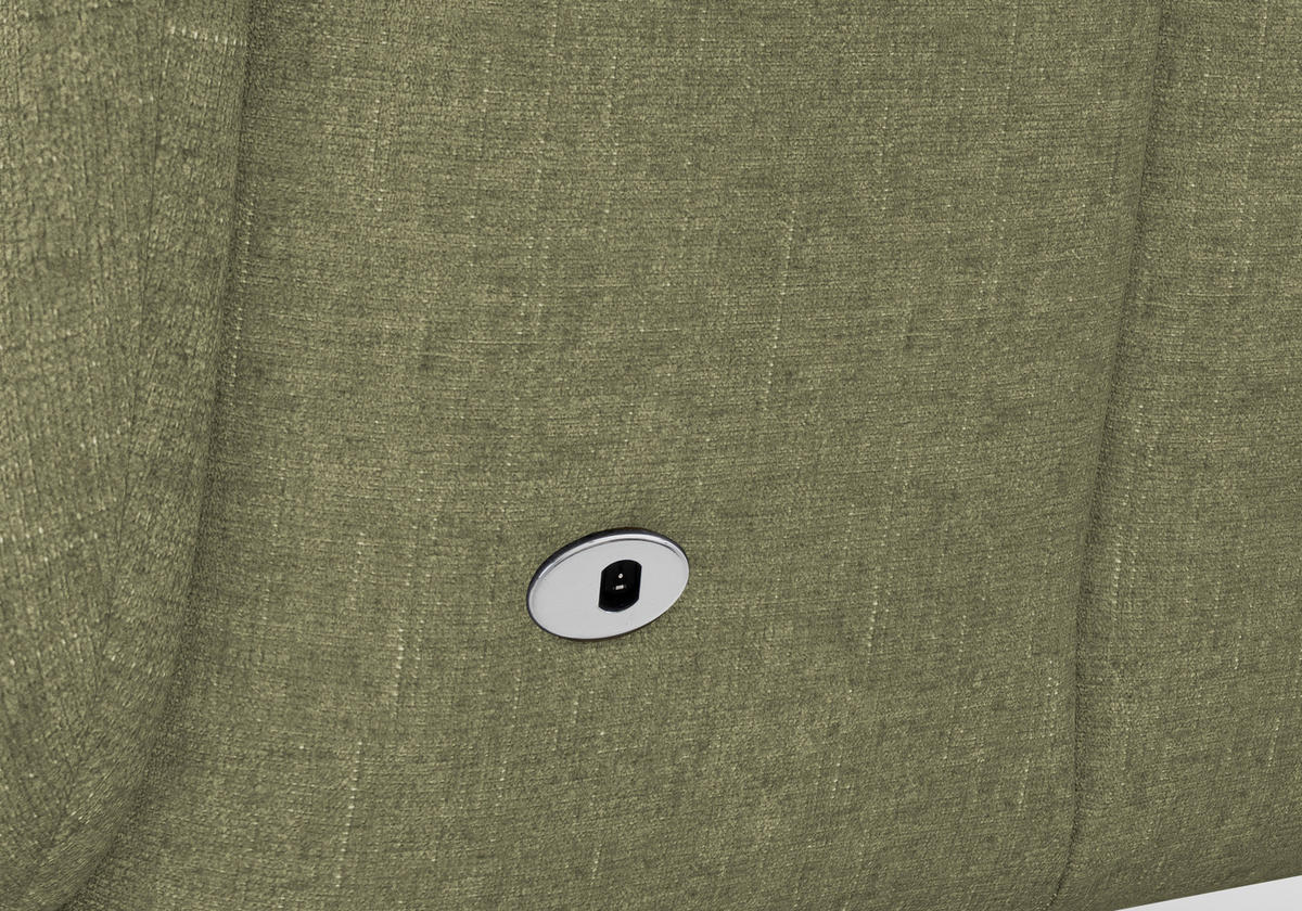 RELAXSESSEL GLENDALE E Flachgewebe Kopfteilverstellung, Rücken echt    - Eichefarben/Hellgrün, KONVENTIONELL, Holzwerkstoff/Textil (75/112/82cm) - Sit & More