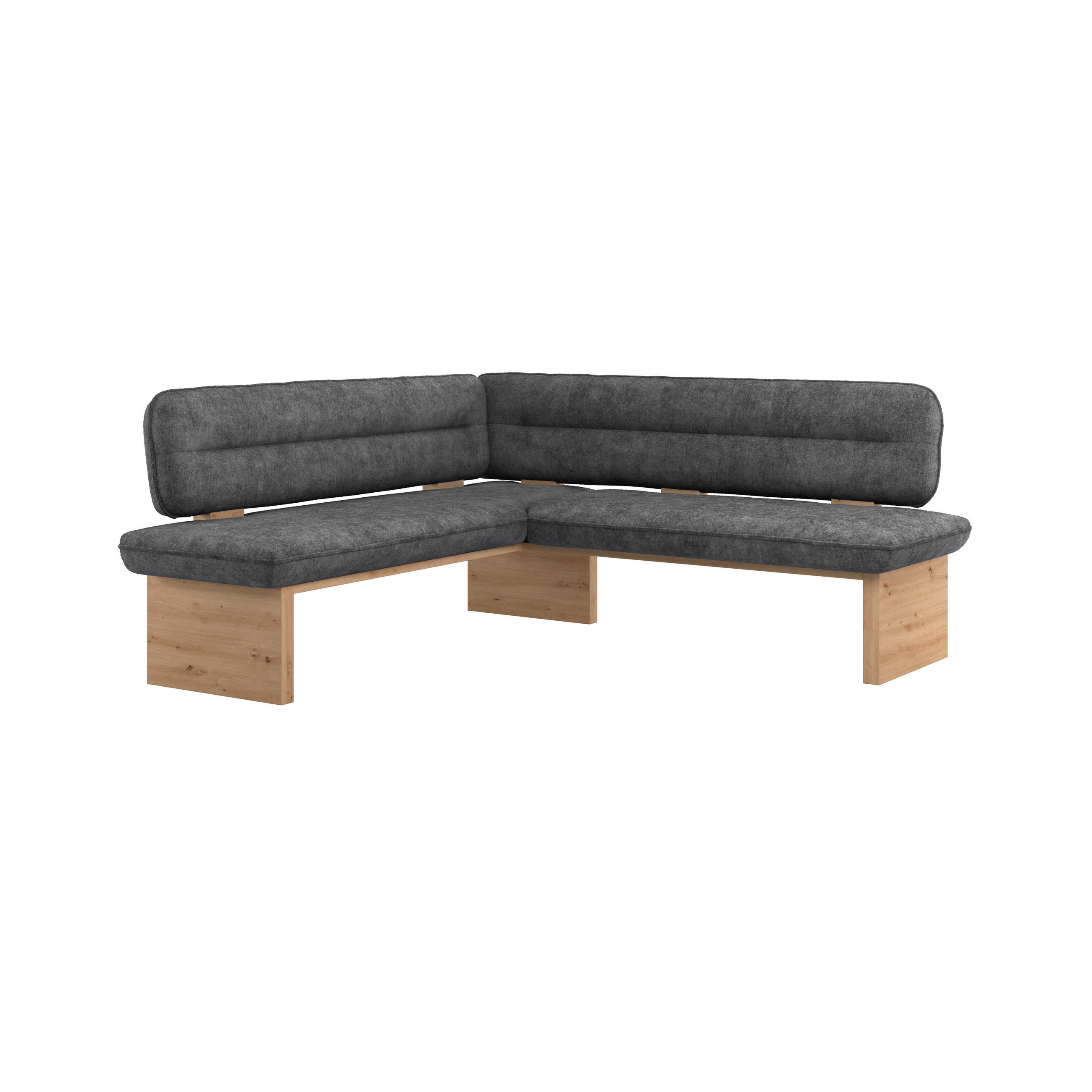 ECKBANK 170/212 cm Webstoff Anthrazit Eiche Sperrholz   - Eichefarben/Anthrazit, KONVENTIONELL, Holz/Textil (170/212cm) - James Wood