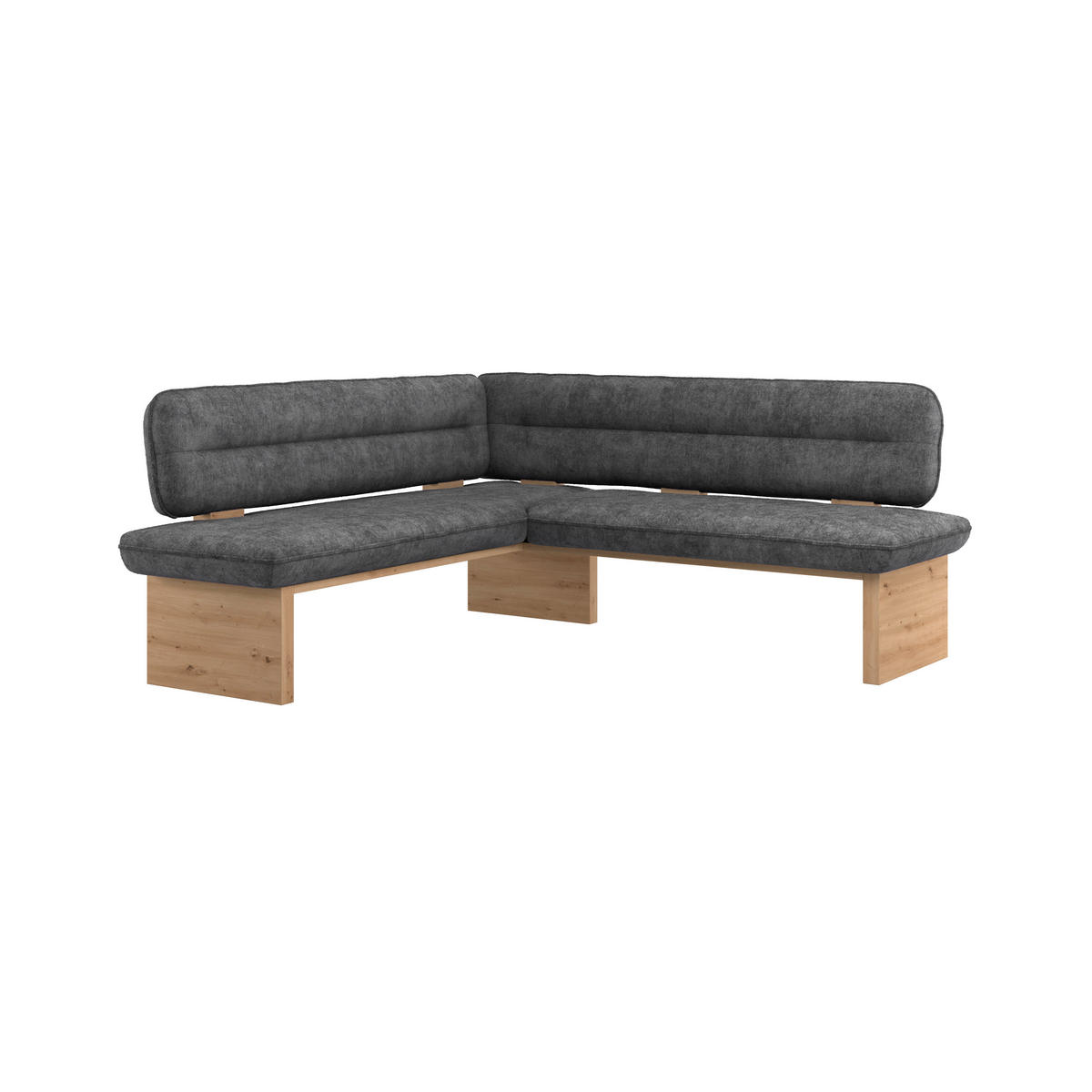 ECKBANK 170/212 cm Webstoff Anthrazit Eiche Sperrholz   - Eichefarben/Anthrazit, KONVENTIONELL, Holz/Textil (170/212cm) - James Wood