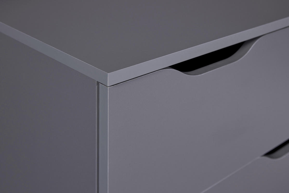 KOMMODE  in 82/112/40 cm  - Graphitfarben, Design, Holzwerkstoff (82/112/40cm) - Livetastic