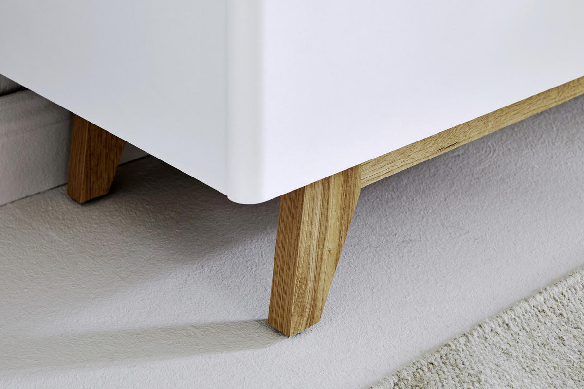 SIDEBOARD  in 180/77/39 cm  - Eichefarben/Alufarben, KONVENTIONELL, Holzwerkstoff/Metall (180/77/39cm) - Livetastic