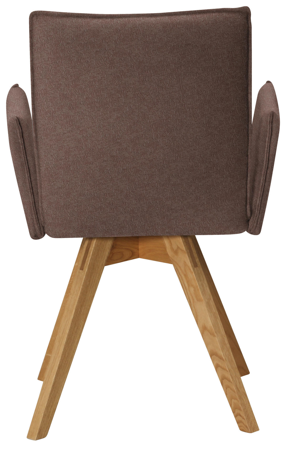 ARMLEHNSTUHL  in Lederlook  - Eichefarben/Braun, Konventionell, Holz/Textil (60/91/61cm) - Moderano