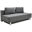 SCHLAFSOFA Melody in Flachgewebe Dunkelgrau  - Chromfarben/Dunkelgrau, Design, Holz/Textil (205/77-93/99cm) - Novel