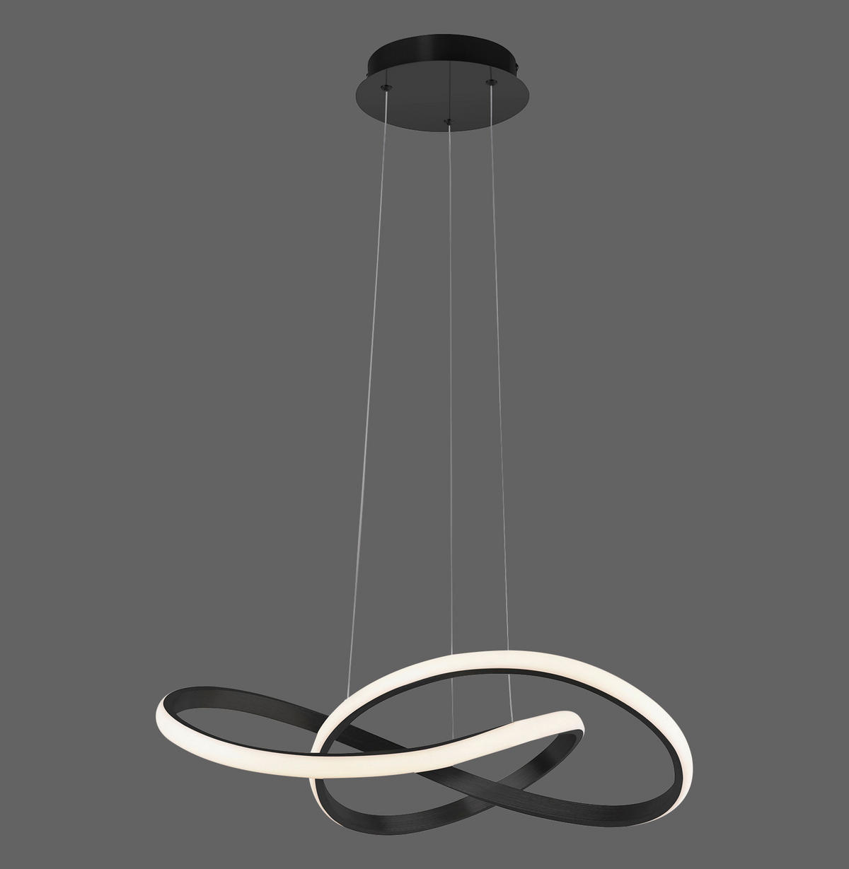 LED-HÄNGELEUCHTE Maria 5,7/5,7/120 cm   - Schwarz, Design, Metall (5,7/5,7/120cm)