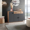 KOMMODE  in 119,9/82/34,7 cm  - Anthrazit/Schwarz, MODERN, Holzwerkstoff/Kunststoff (119,9/82/34,7cm) - Xora
